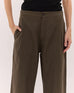 The Relaxed Tailored Pant - Dark Olive