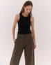 The Relaxed Tailored Pant - Dark Olive