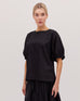 The Gathered Sleeve Top - Black