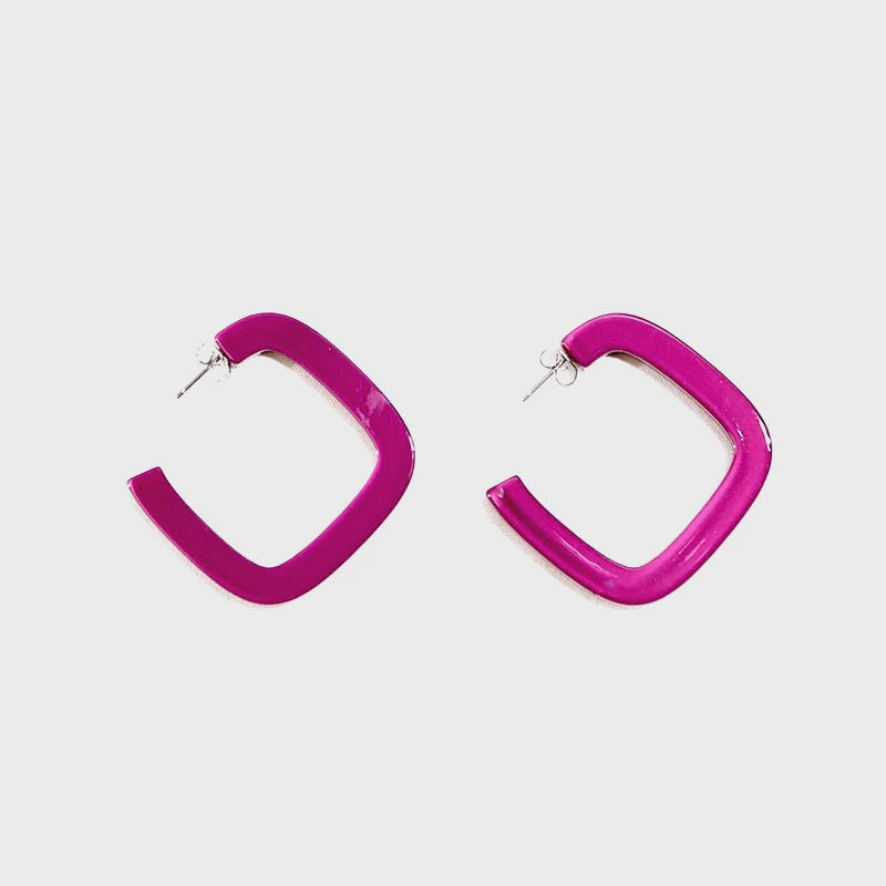 Hoop Earrings - Ruby