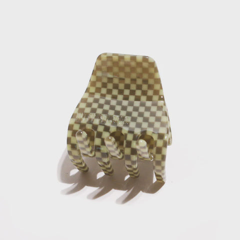 Petite Claw - Olive Checkers