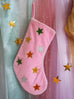 Christmas Stocking - Pink Velvet Star (Pre Order)
