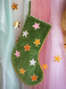 Christmas Stocking - Green Velvet Star (Pre Order)