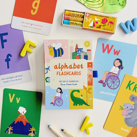 A-Z Illustrated Alphabet Flashcards