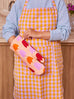 Kumquat Bloom Seersucker Apron