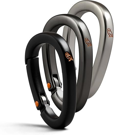 Carabiner Trio /  Black Graphite Silver