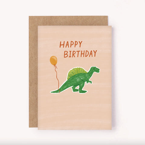 Dinosaur Happy Birthday Greeting Card