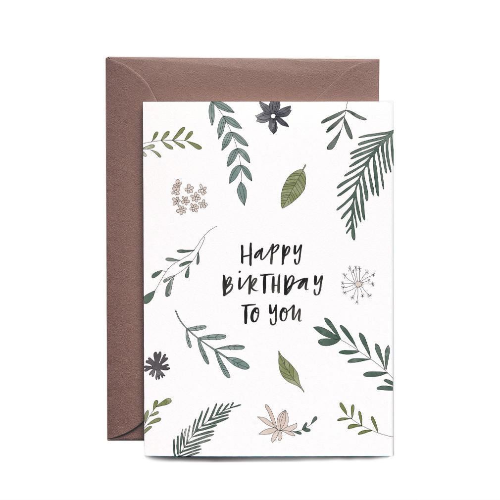 Botanic Birthday Greeting Card