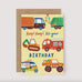 Vehicles Birthday Greeting Card