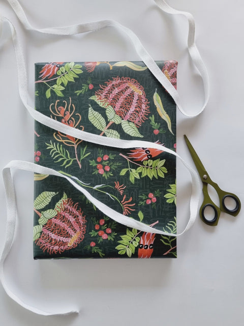 Wrapping Paper - Scarlet Botanicals