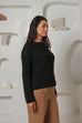 Hand Knit Style Jumper - Forest