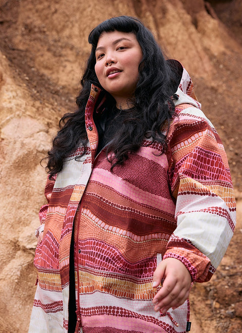 Refuge Long Waterproof Jacket - Burnt Birarr