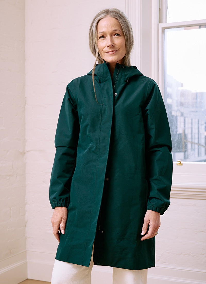 Refuge Long Waterproof Jacket / Eucalytpus