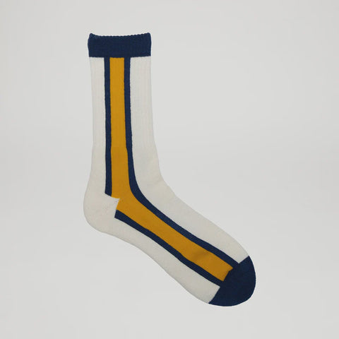Book Club Crew Sock - Snow & Amber