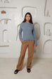 Hand Knit Style Jumper - Sky