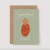 Bonjour Bebe Green Greeting Card