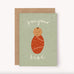 Bonjour Bebe Green Greeting Card