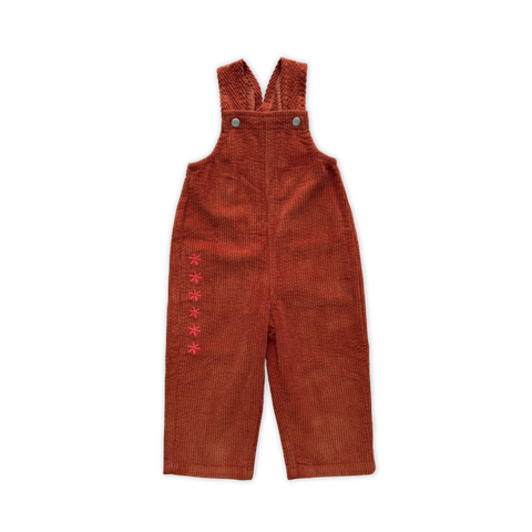 Organic Cord Overalls - Brick
