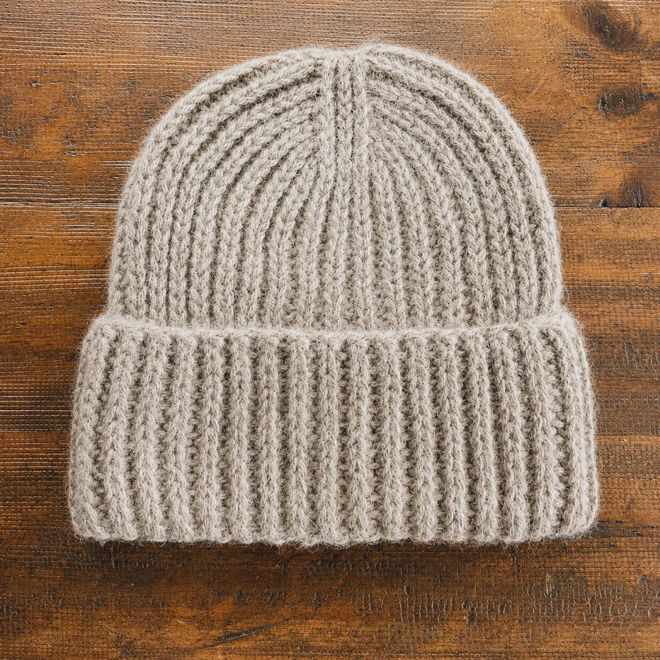 Chunky Handknit Beanie - Fawn