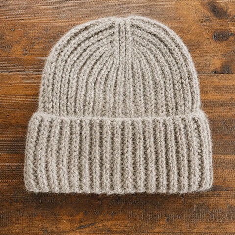 Chunky Handknit Beanie - Fawn