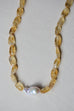 Baroque Pearl Necklace - Citrine