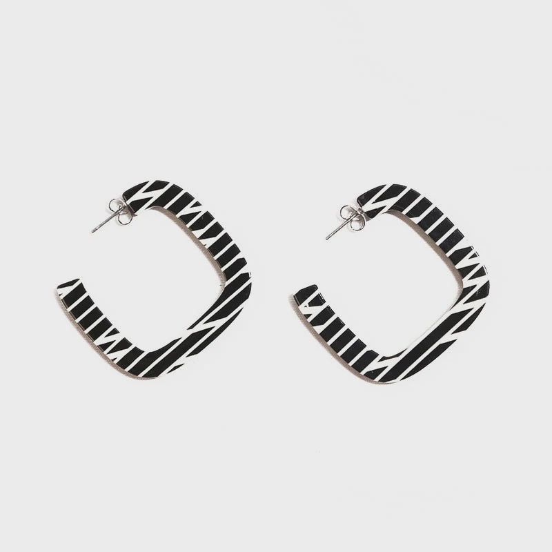 Hoop Earrings - Monochrome