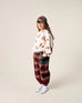 Patched Barrel Pants - Tartan