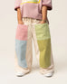 Wide Leg Pants - Patchwork