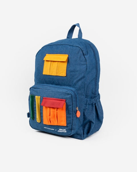 Denim Backpack - Pockets