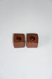 Cube Candle Holder - Red Ash