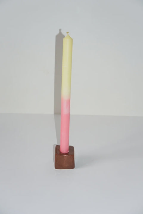 Cube Candle Holder - Red Ash