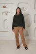 Hand Knit Style Jumper - Forest