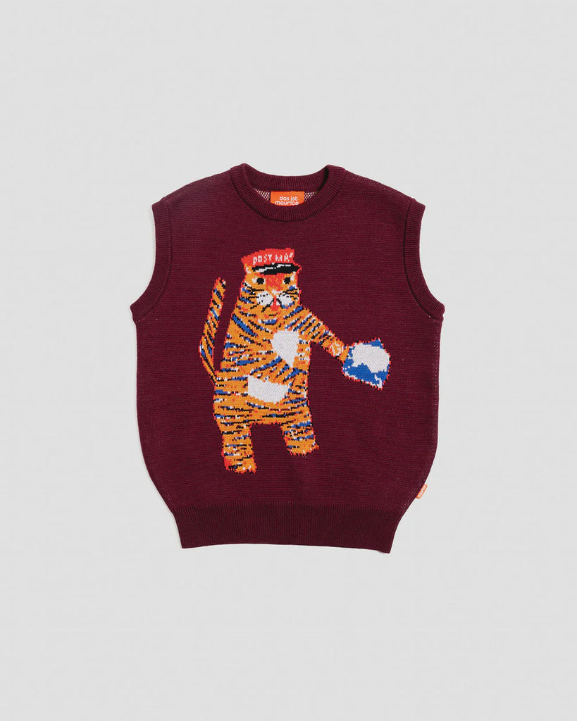 Jacquard Knit Vest - Tiger the Postie