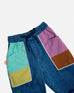 Denim Barrel Pants - Colour Block