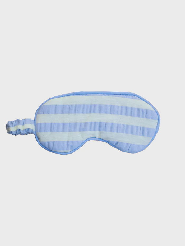 Butter Blue Seersucker Eye Mask
