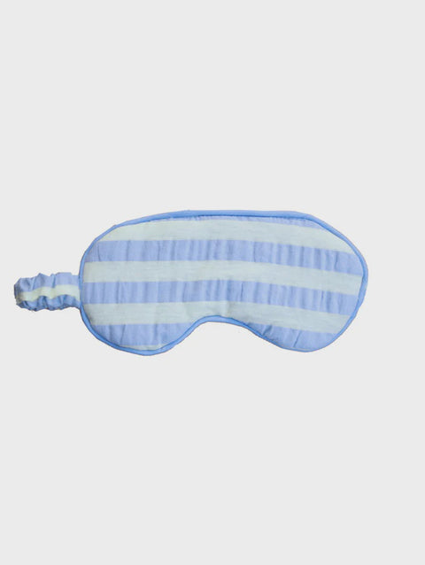 Butter Blue Seersucker Eye Mask