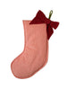 Ruby/Peach Corduroy Stocking