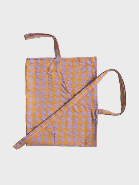 Kumquat Bloom Seersucker Apron