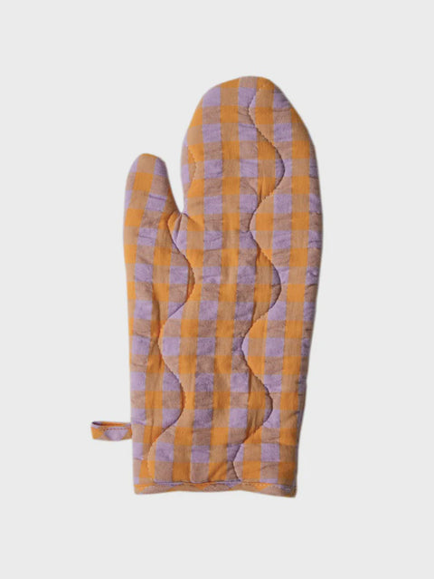 Kumquat Bloom Seersucker Oven Mitt