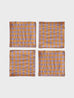 Kumquat Bloom Seersucker Napkin Set