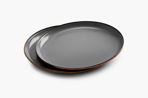 Enamel Salad Plate (Set of 2) - Slate Grey