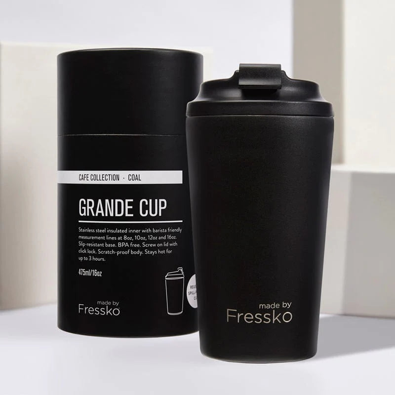 Grande Reusable Coffee Cup - Coal