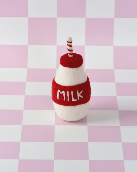 Felt Santa's Milk Bottle