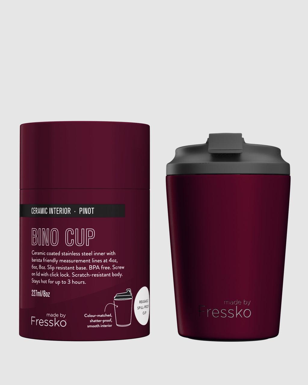 Ceramic Bino Reusable Cup - Pinot
