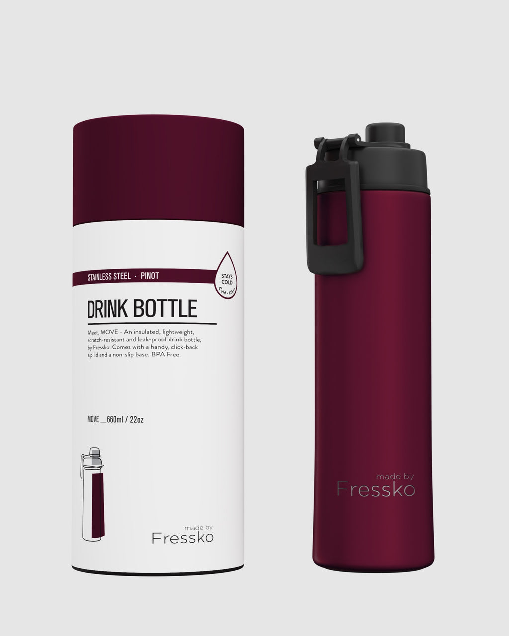 Insulated Drink Bottle / Move 660ml - Pinot