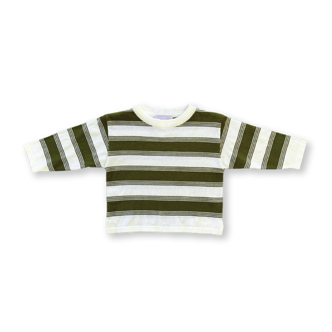 7-Stripe Long Sleeve Tee - Herb