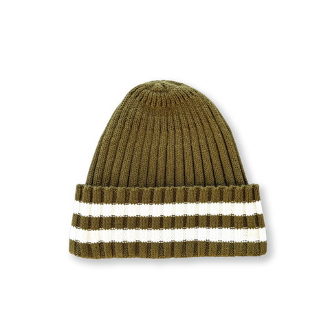 Striped Pixie Beanie - Herb