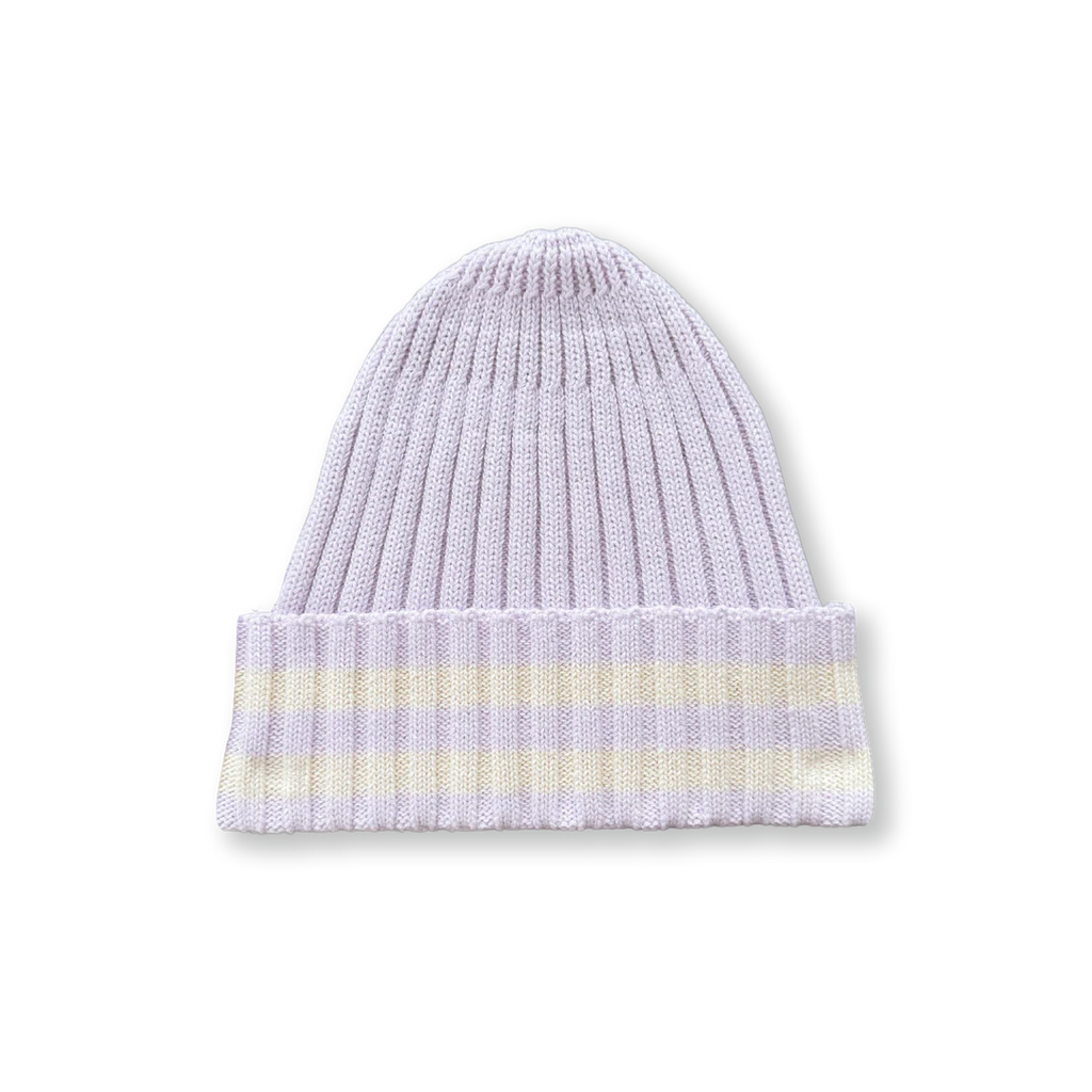 Striped Pixie Beanie - Lilac