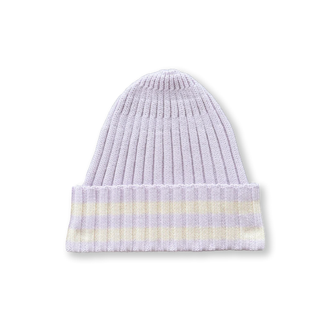 Striped Pixie Beanie - Lilac