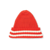 Striped Pixie Beanie - Tomato